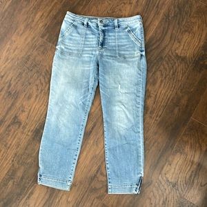 KUT High Rise Ankle Straight Leg Zipper Bottom 14